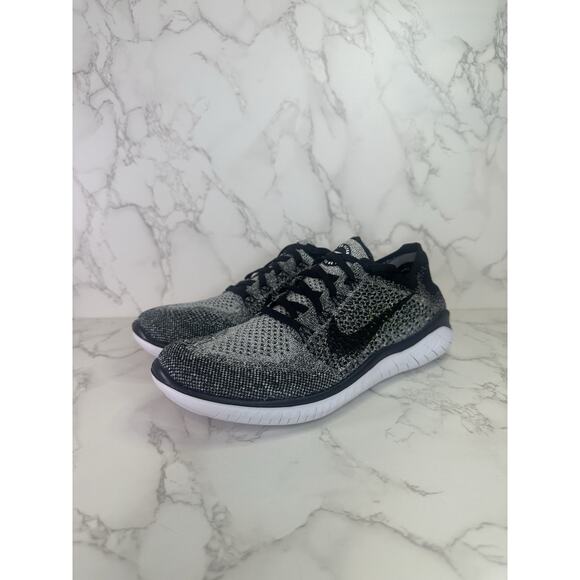Nike Shoes - Nike Free RN Flyknit 2018 Running Shoes Women's Size 9 White Black 942839-101